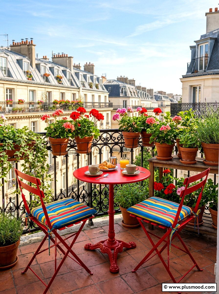 Balcony Bistro Set - 25 cute summer balcony ideas