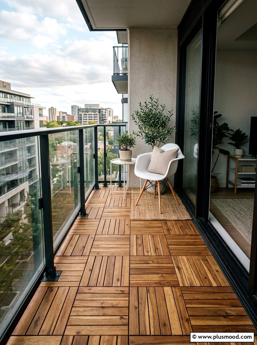 Balcony Flooring Tiles - 25 small backyard ideas for apartments