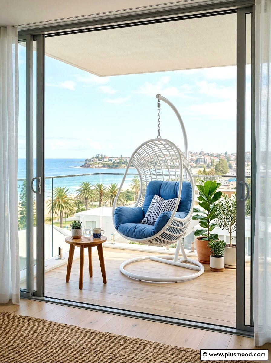 Balcony Hanging Chair - 25 summer balcony ideas