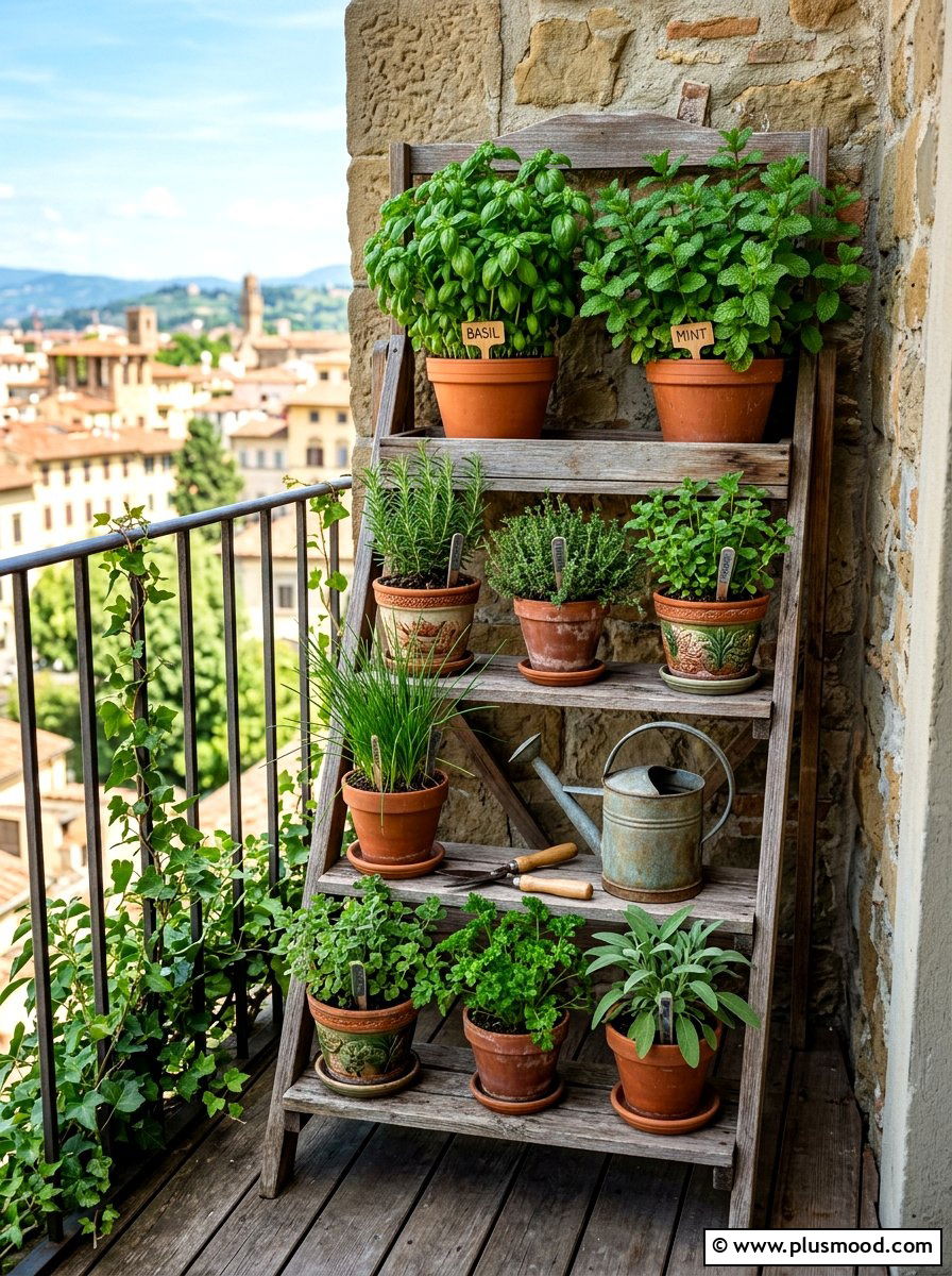 Balcony Herb Garden - 25 cute summer balcony ideas
