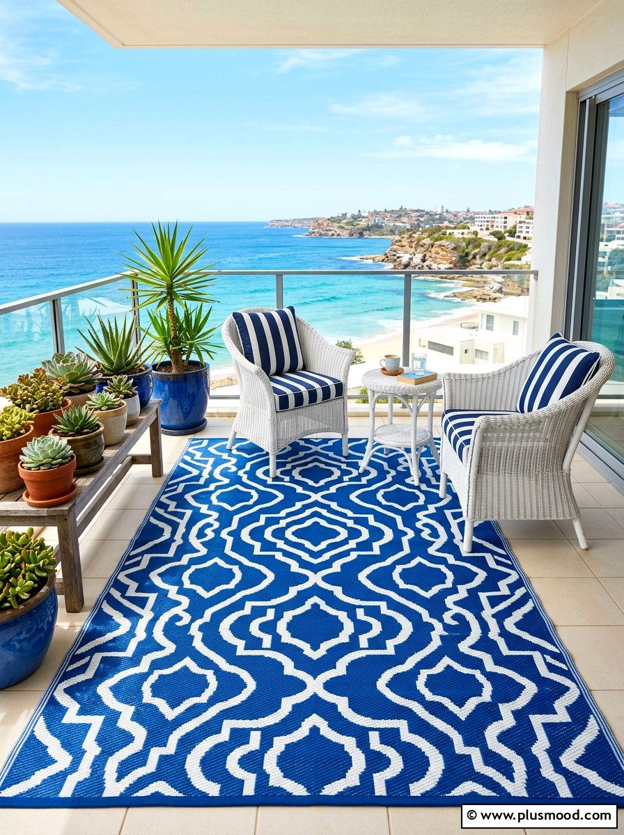 Balcony Outdoor Rug - 25 cute summer balcony ideas