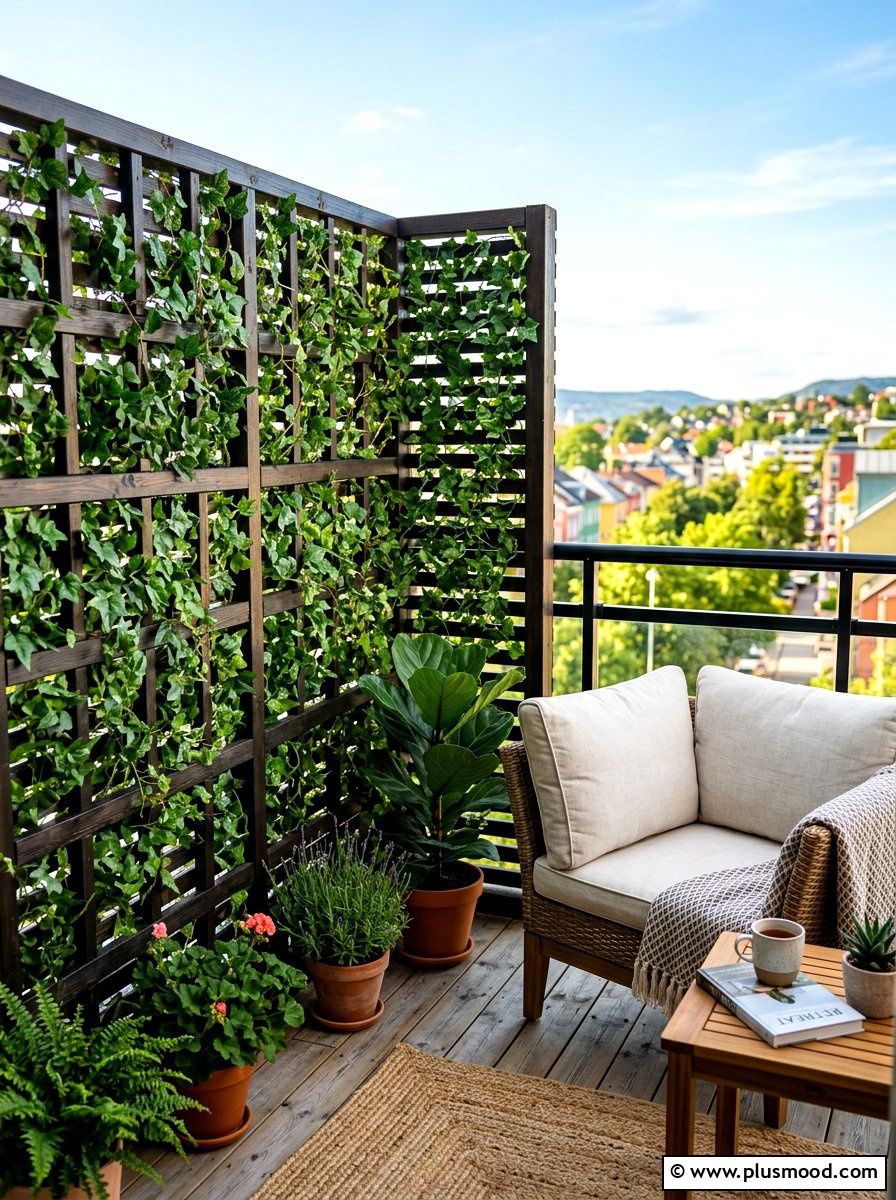 Balcony Privacy Screen - 25 summer apartment balcony ideas