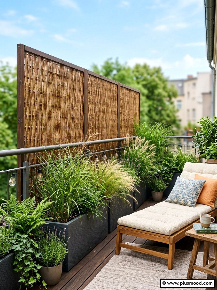 Balcony Privacy Screen - 25 summer balcony refresh ideas