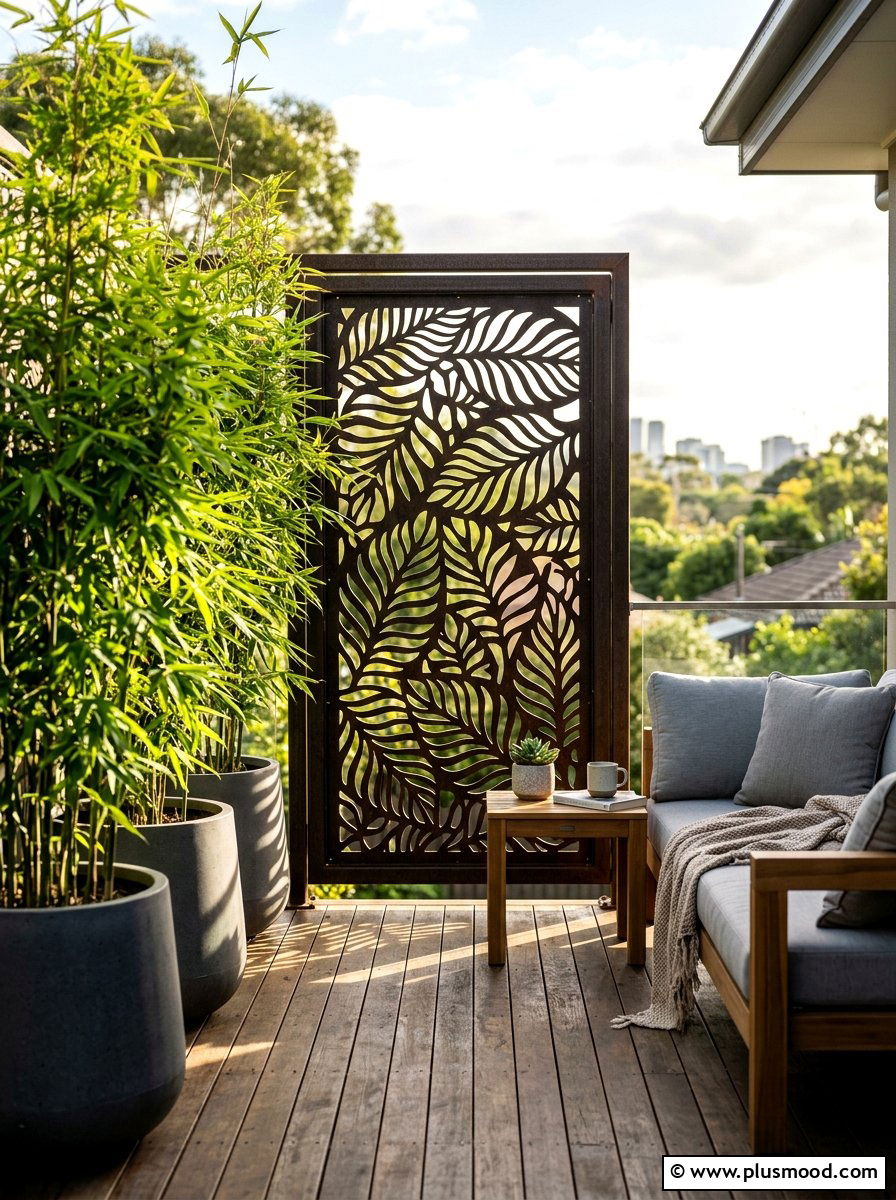 Balcony Privacy Screen - 25 summer cozy balcony ideas
