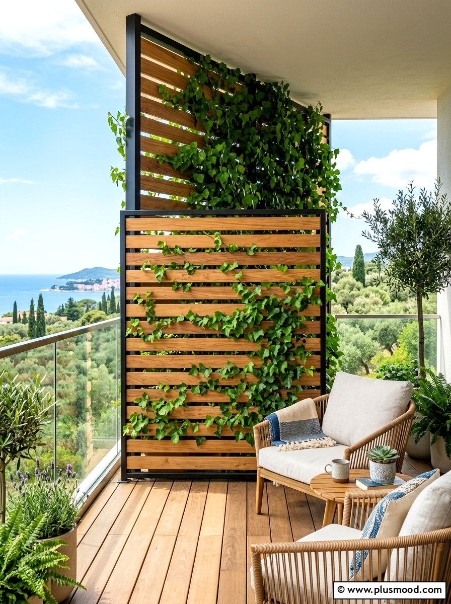 Balcony Privacy Screen - 25 cute summer balcony ideas