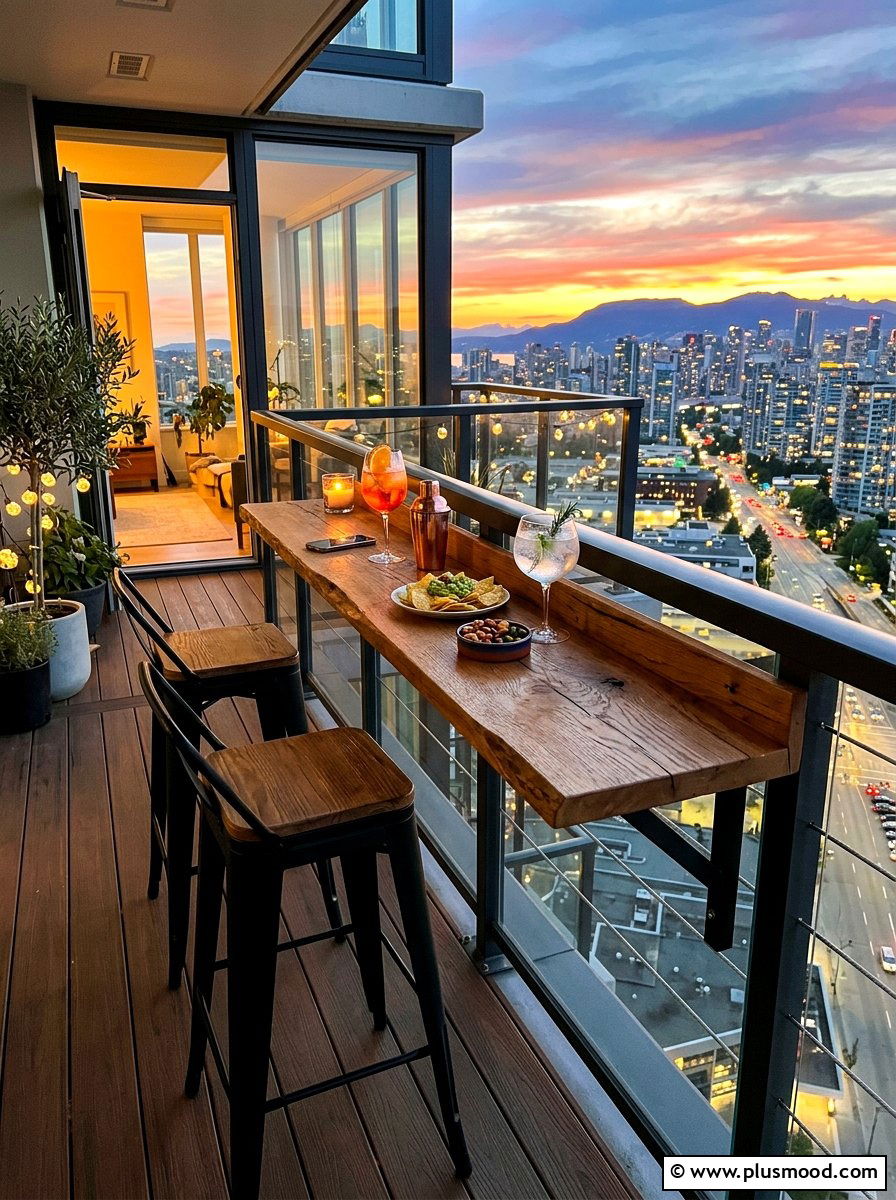 Balcony Railing Bar - 25 summer apartment balcony ideas