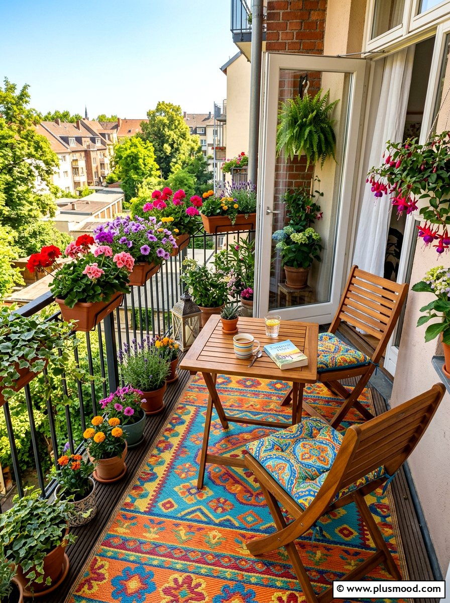 Balcony Seating - 25 summer decor ideas for apartments