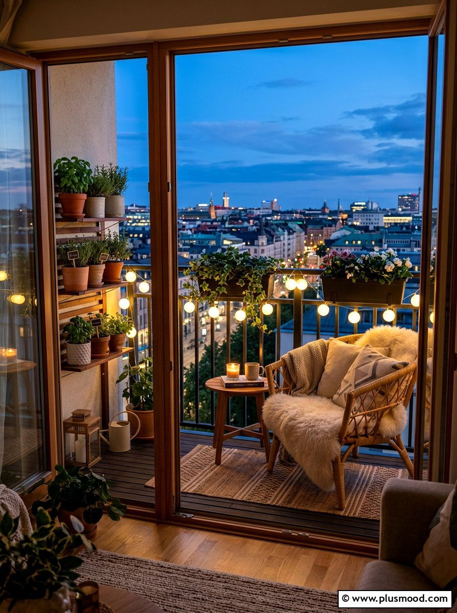 Balcony String Lights - 25 summer string light party ideas