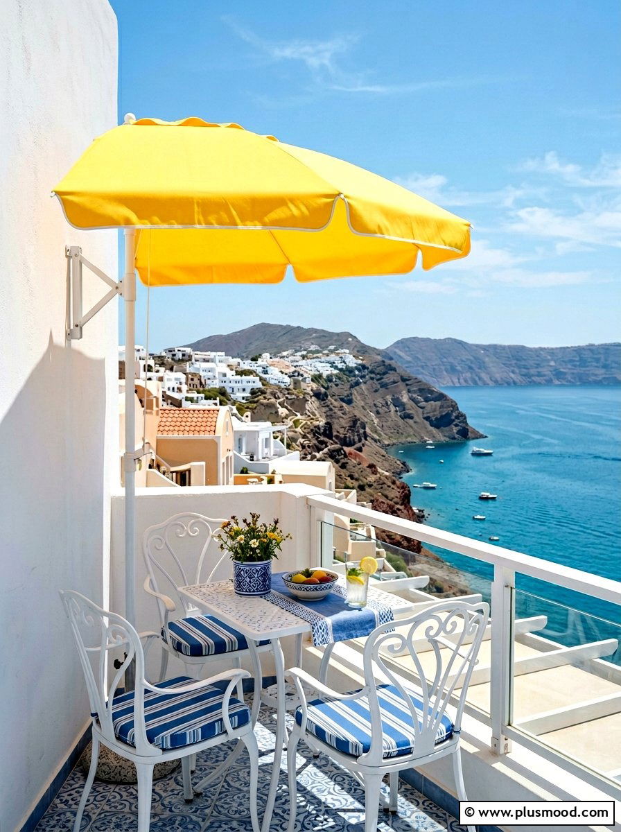 Balcony Umbrella - 25 summer condo balcony ideas