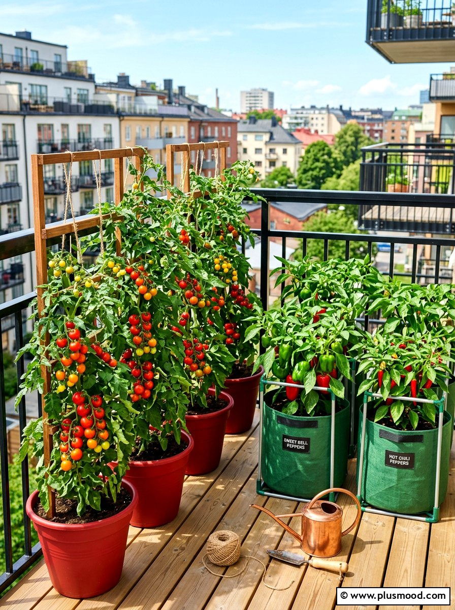Balcony Vegetable Container Garden - 25 summer balcony garden ideas