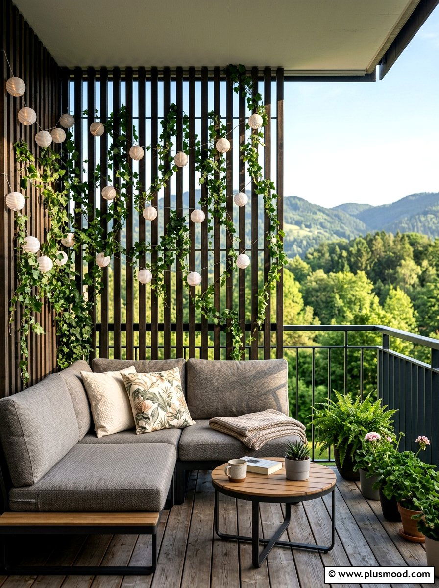 Balcony privacy screen - 25 late summer balcony ideas