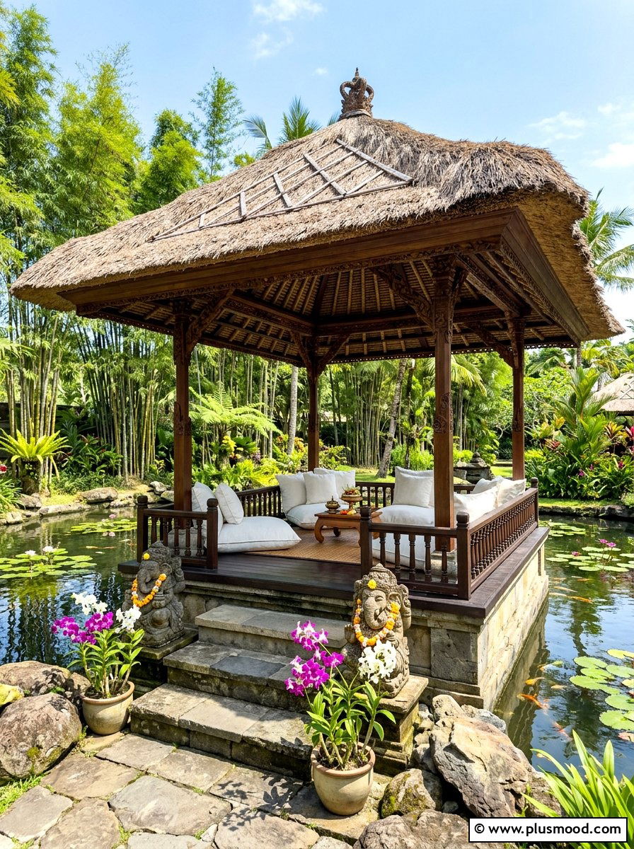 Bali Pavilion - 25 summer resort style backyard ideas
