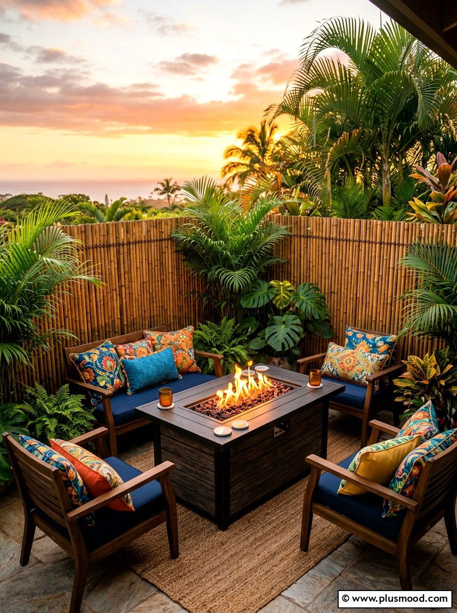 25 Small Backyard Ideas With Fire Table for Stylish Heat