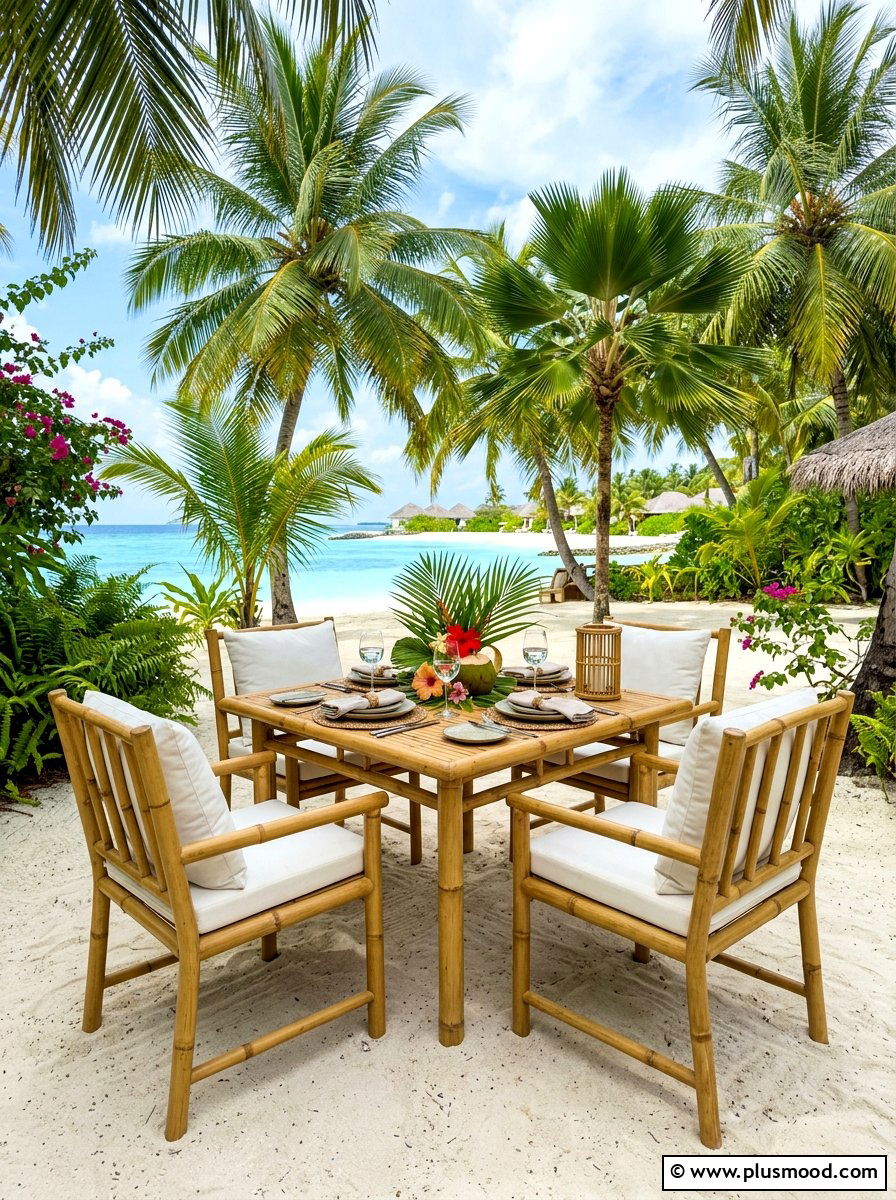 Bamboo Dining Furniture - 25 summer patio dining decor ideas