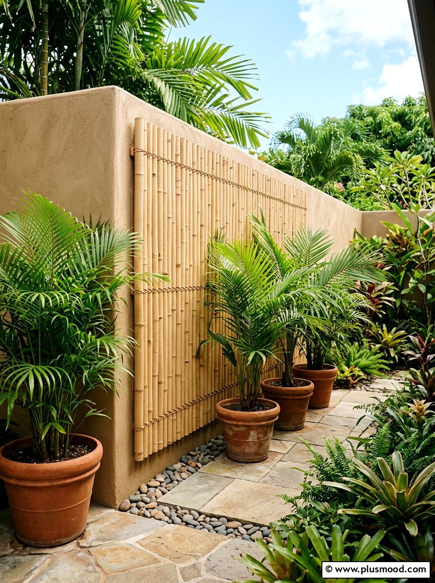 Bamboo Fence Roll - 25 small backyard ideas for renters