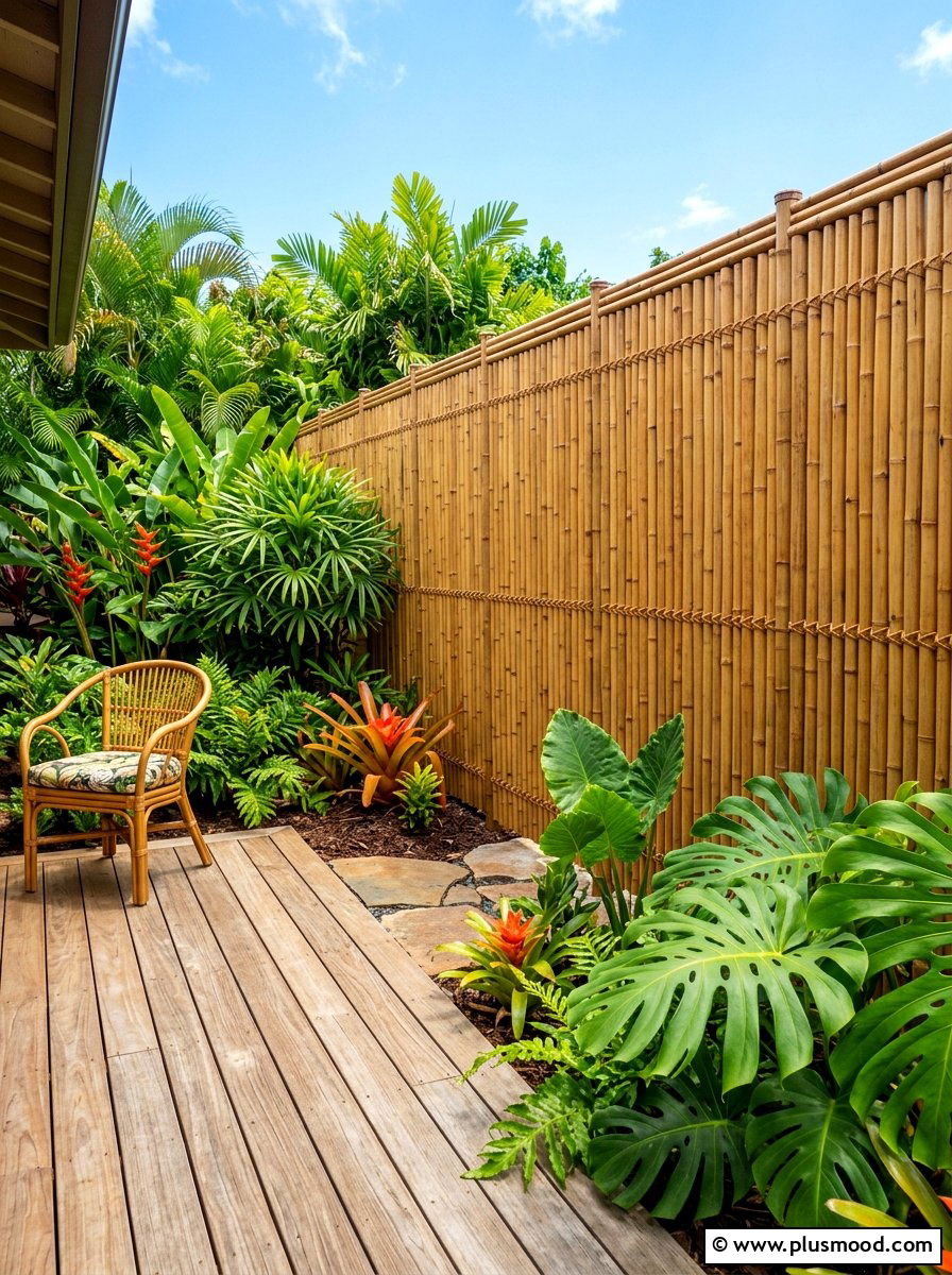 Bamboo Fence Screen - 25 summer patio ideas on a budget