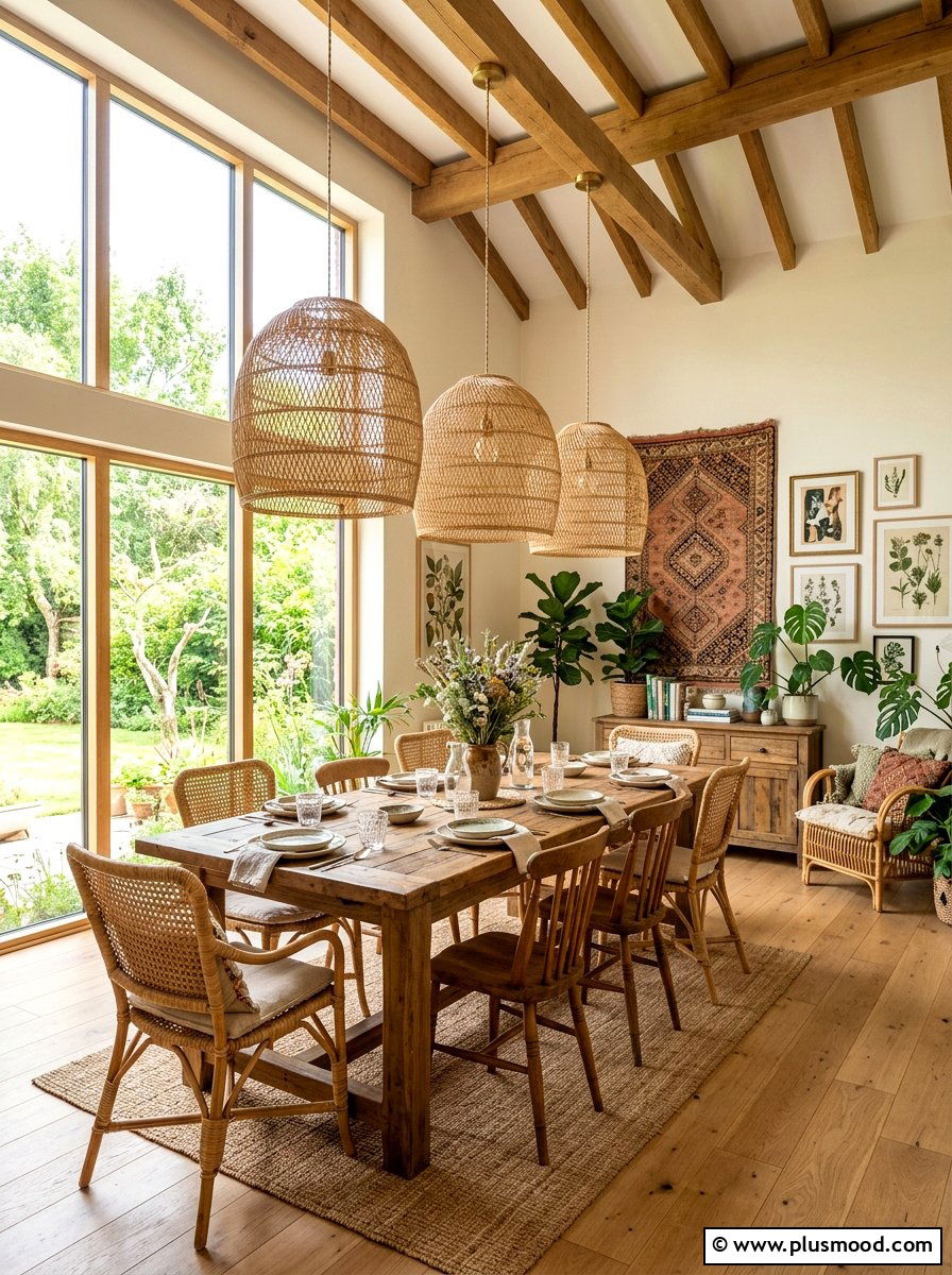 Bamboo Light Fixtures - 25 summer boho home decor ideas