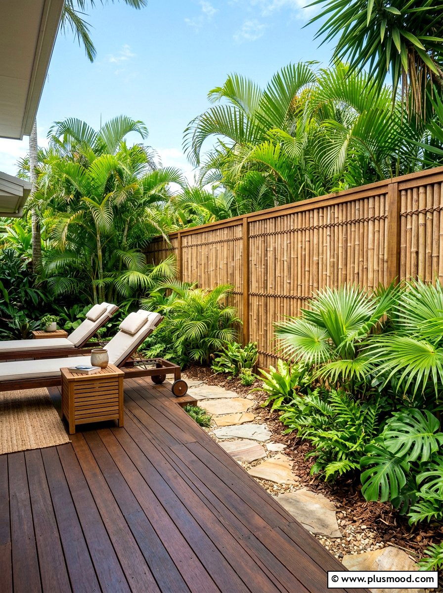 Bamboo Privacy Fence - 25 summer garden privacy screen ideas