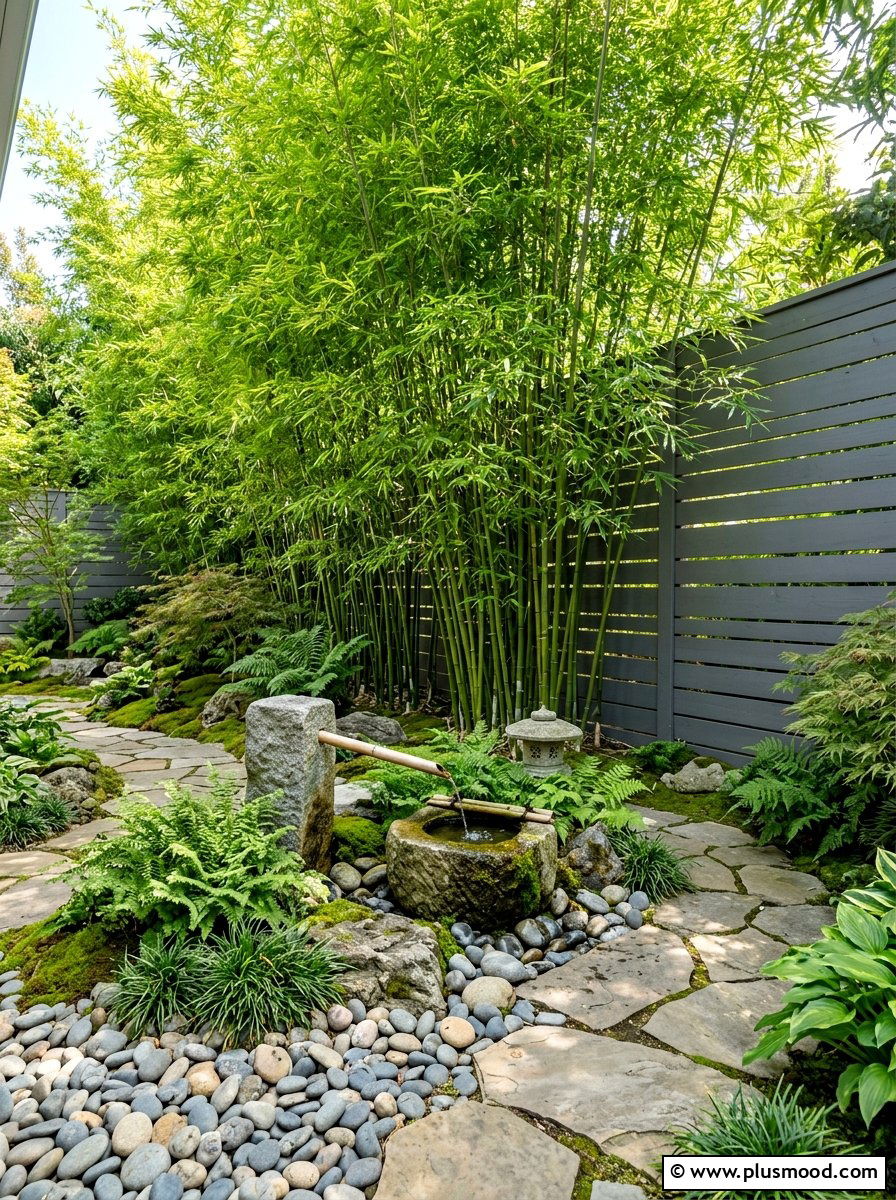 Bamboo Privacy Screen - 25 summer fence line landscaping ideas