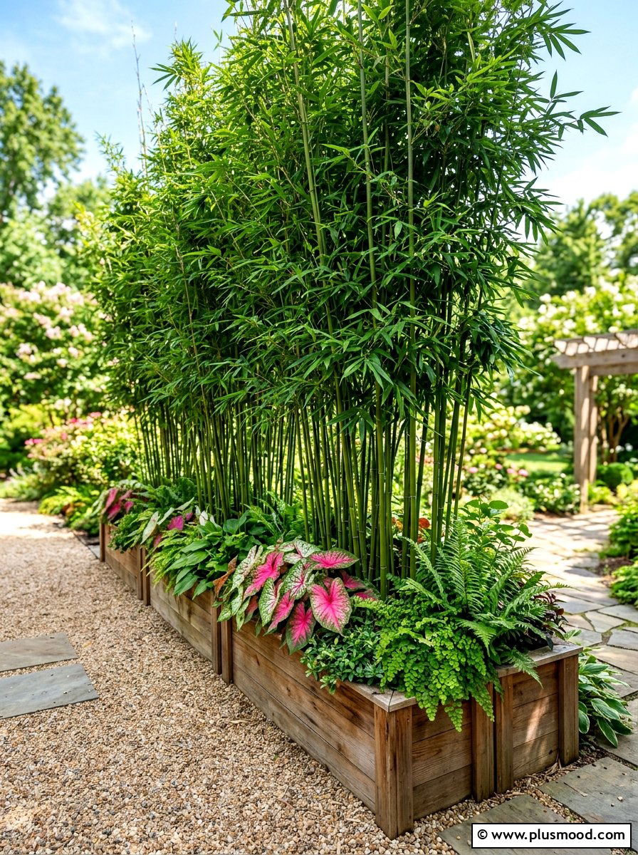 Bamboo Privacy Screen - 25 summer tropical garden ideas