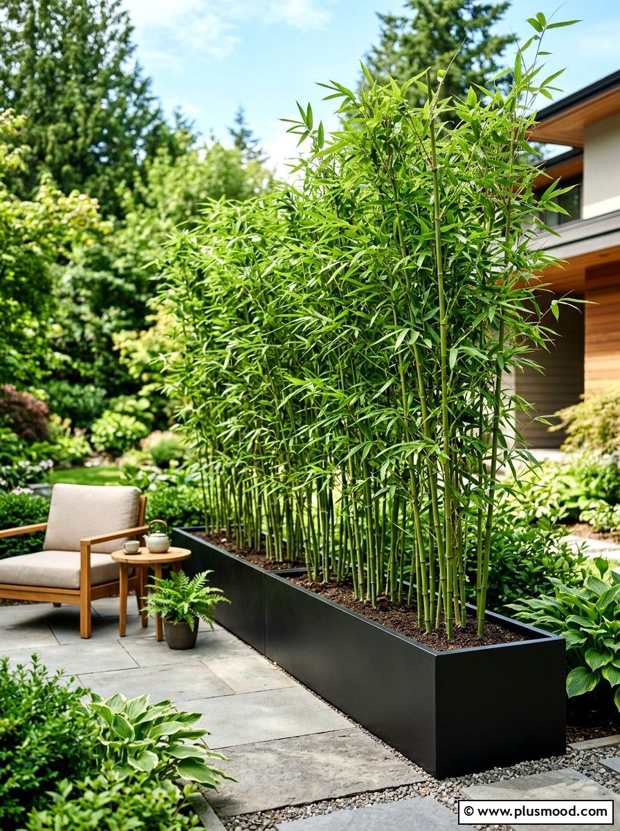 Bamboo Privacy Screen - 25 small backyard ideas for tiny homes