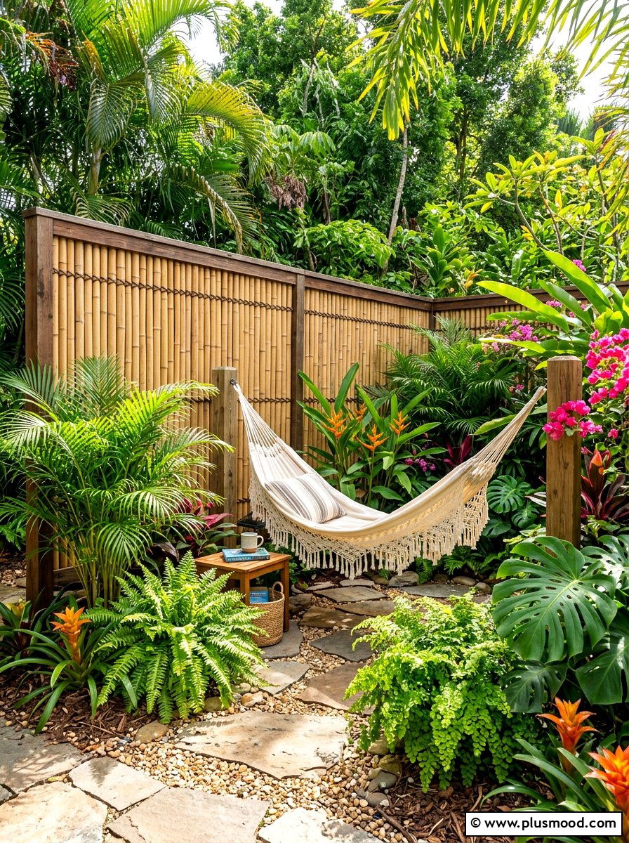 Bamboo Privacy Screen - 25 budget summer garden ideas