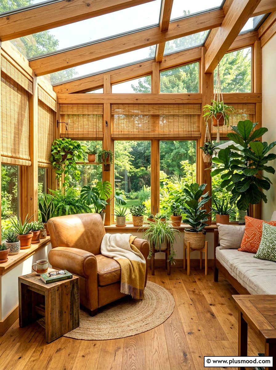 Bamboo Roll Up Blind - 25 summer decorating ideas on a budget