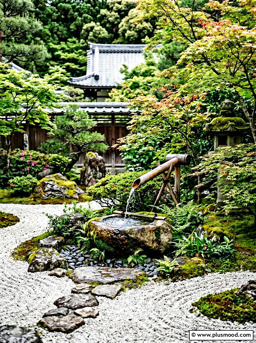 Bamboo Water Feature - 25 summer backyard water feature ideas