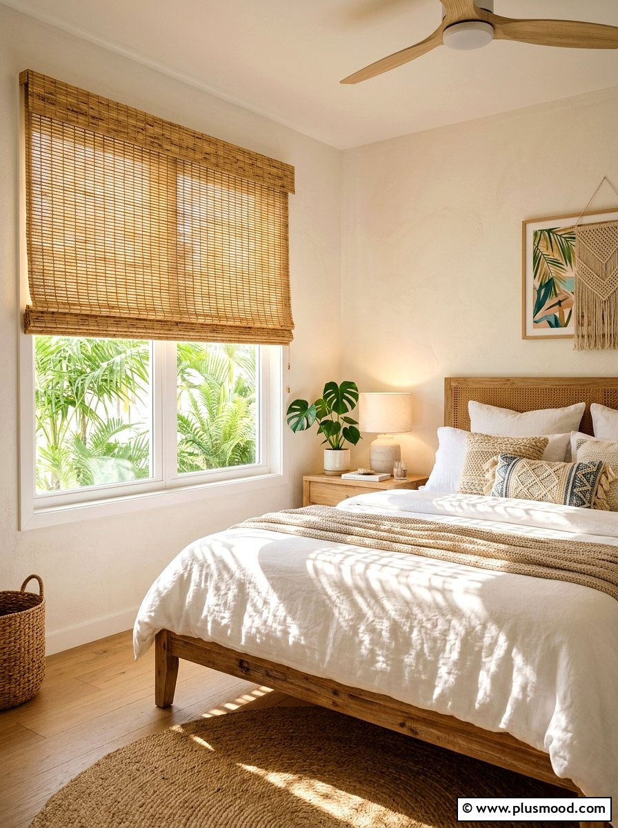 Bamboo Window Shade - 25 summer interior decor ideas