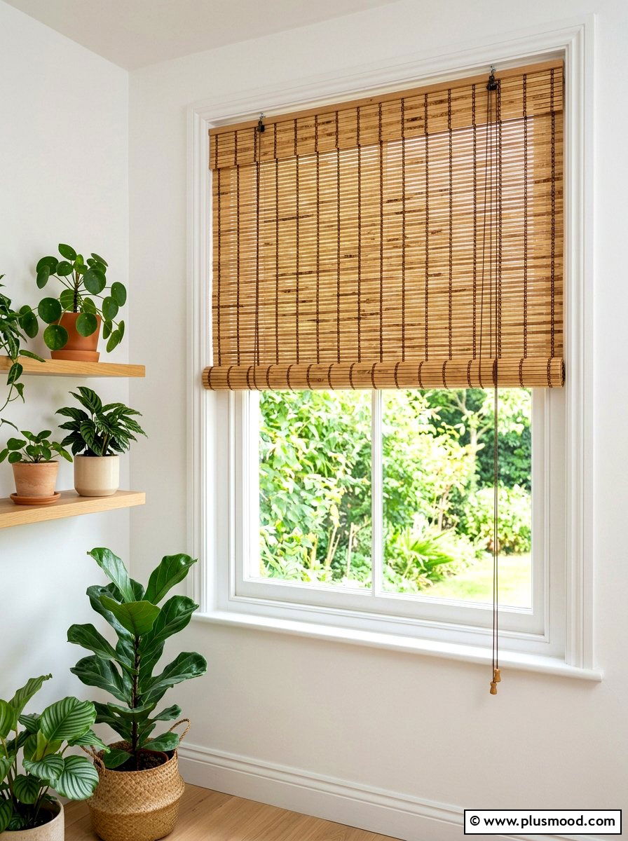 Bamboo Window Shade - 25 cozy summer home ideas