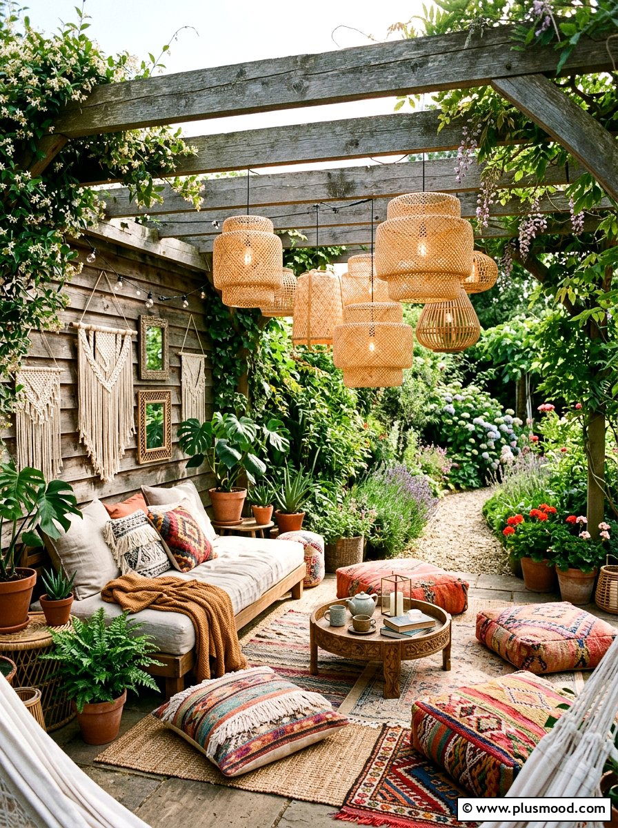 Bamboo lanterns for boho party - 25 summer lantern decor ideas for parties