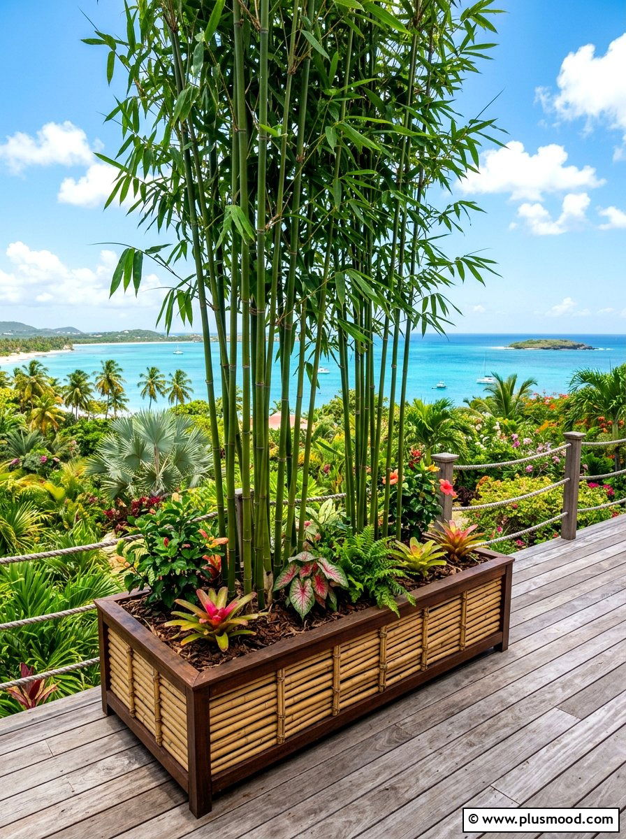 Bamboo planter box - 25 summer coastal planter ideas
