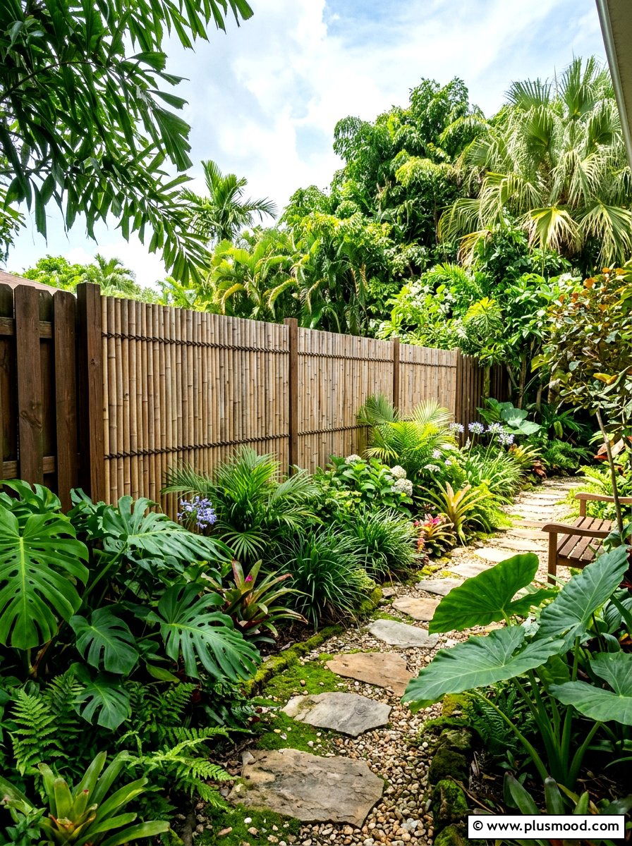 Bamboo privacy screen - 25 small backyard ideas on a budget