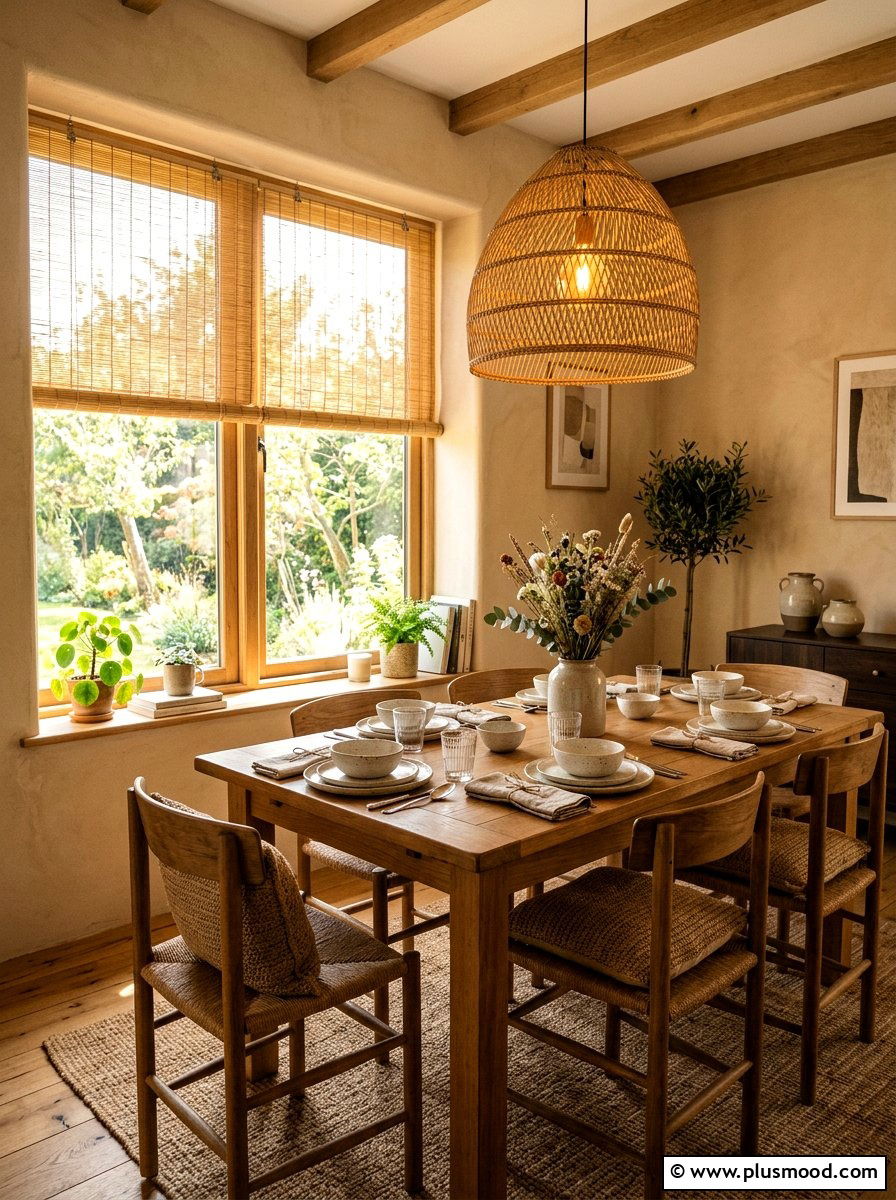 Bamboo window shades - 25 summer tropical home decor ideas