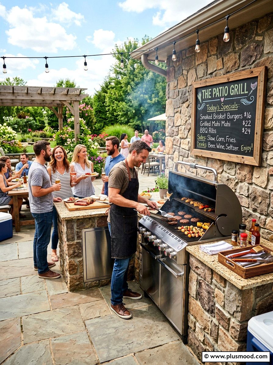 Barbecue Grill Station - 25 summer patio party ideas