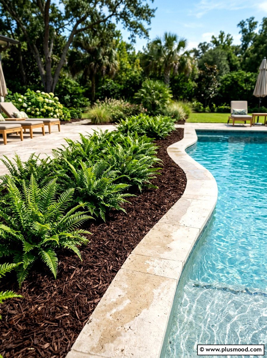 Bark Mulch Pool Garden - 25 pool landscaping ideas for beginners