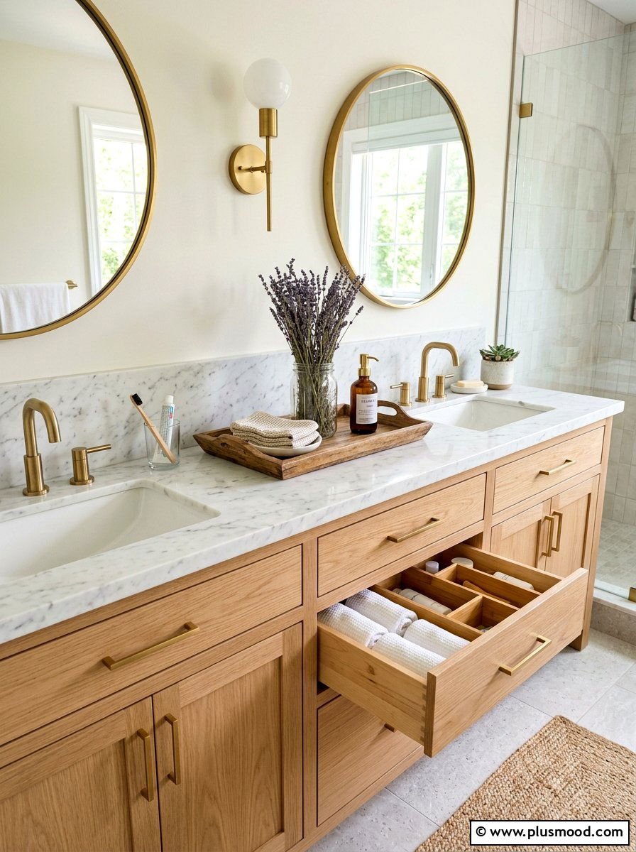 Bathroom Vanity Organization - 25 summer transition decor ideas