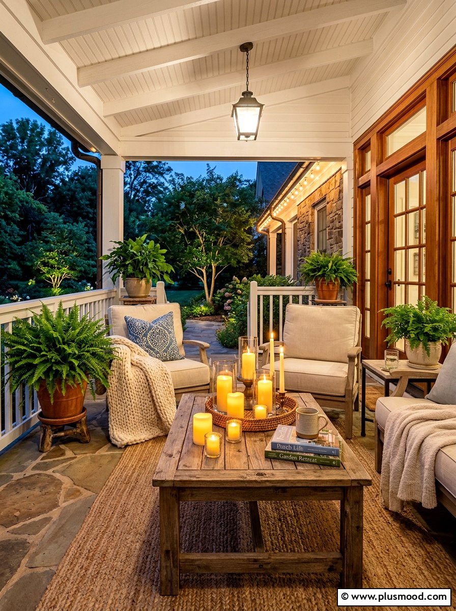 Battery Operated Candle Lighting - 25 summer porch lighting ideas