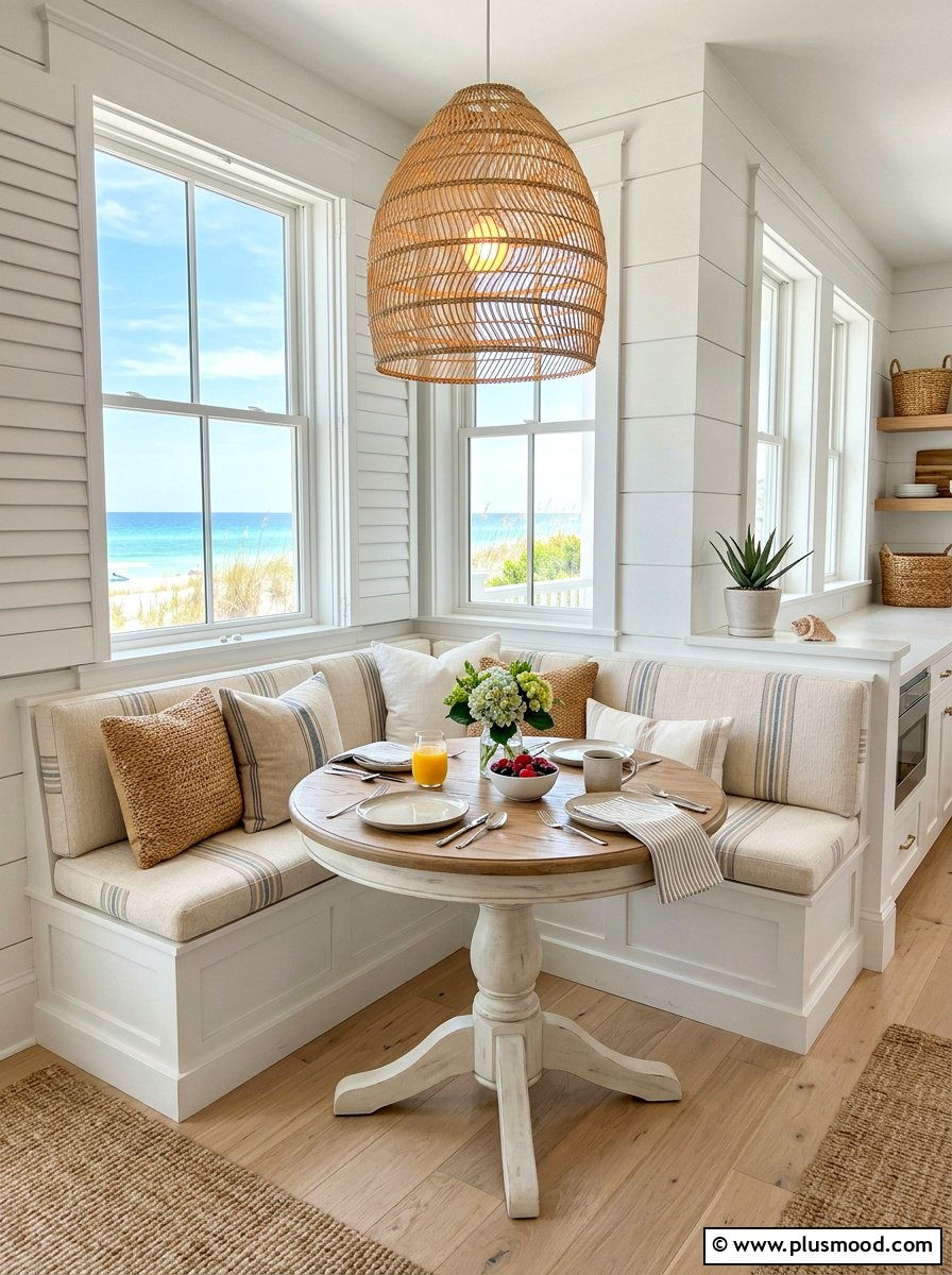 Beach House Breakfast Nook - 25 summer beach house decorating ideas