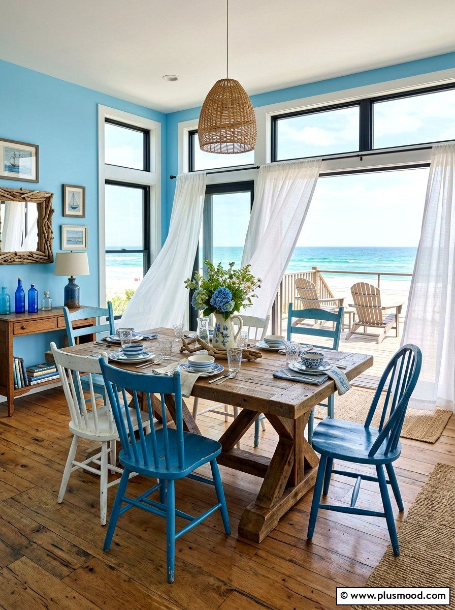 Beach House Dining Room - 25 summer coastal dining room ideas