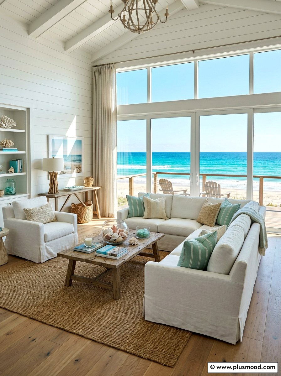 Beach House Living Room - 25 summer refreshing living room ideas