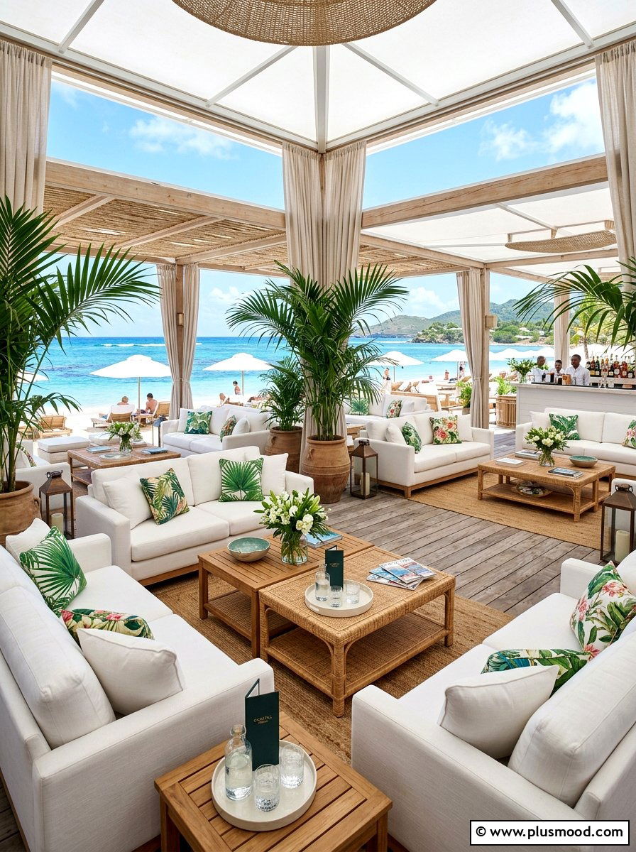 Beach Party Lounge - 25 summer tropical party decor ideas