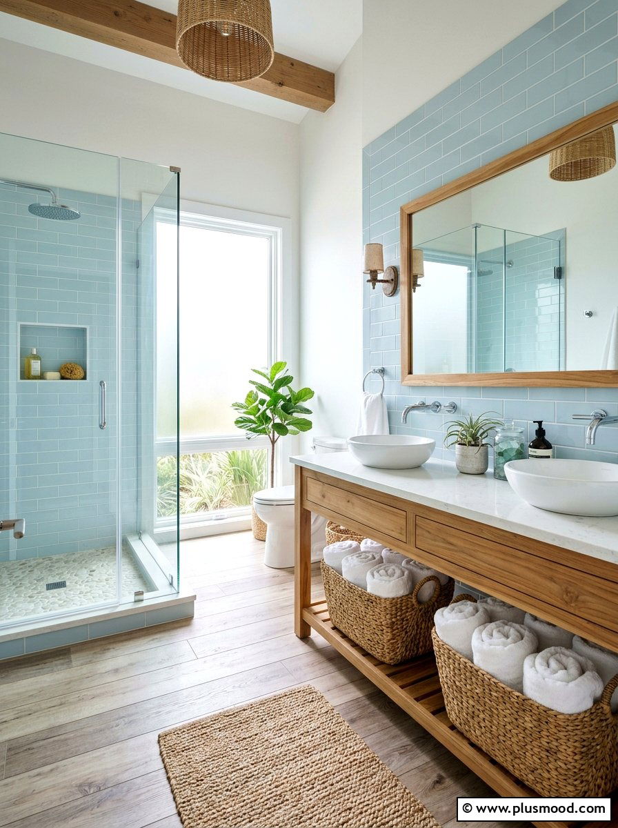 Beach Style Bathroom - 25 summer house decor ideas