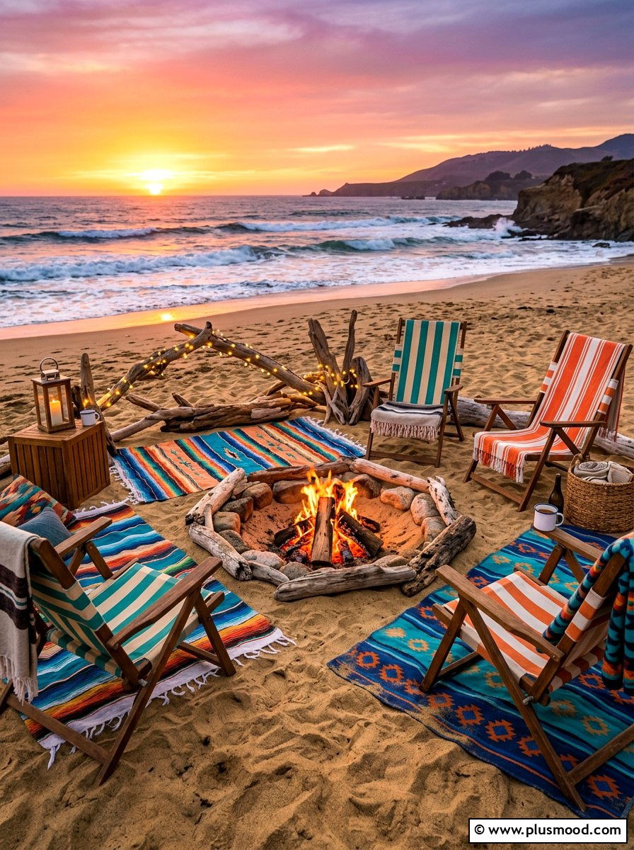 Beach bonfire decor - 25 summer bonfire party ideas