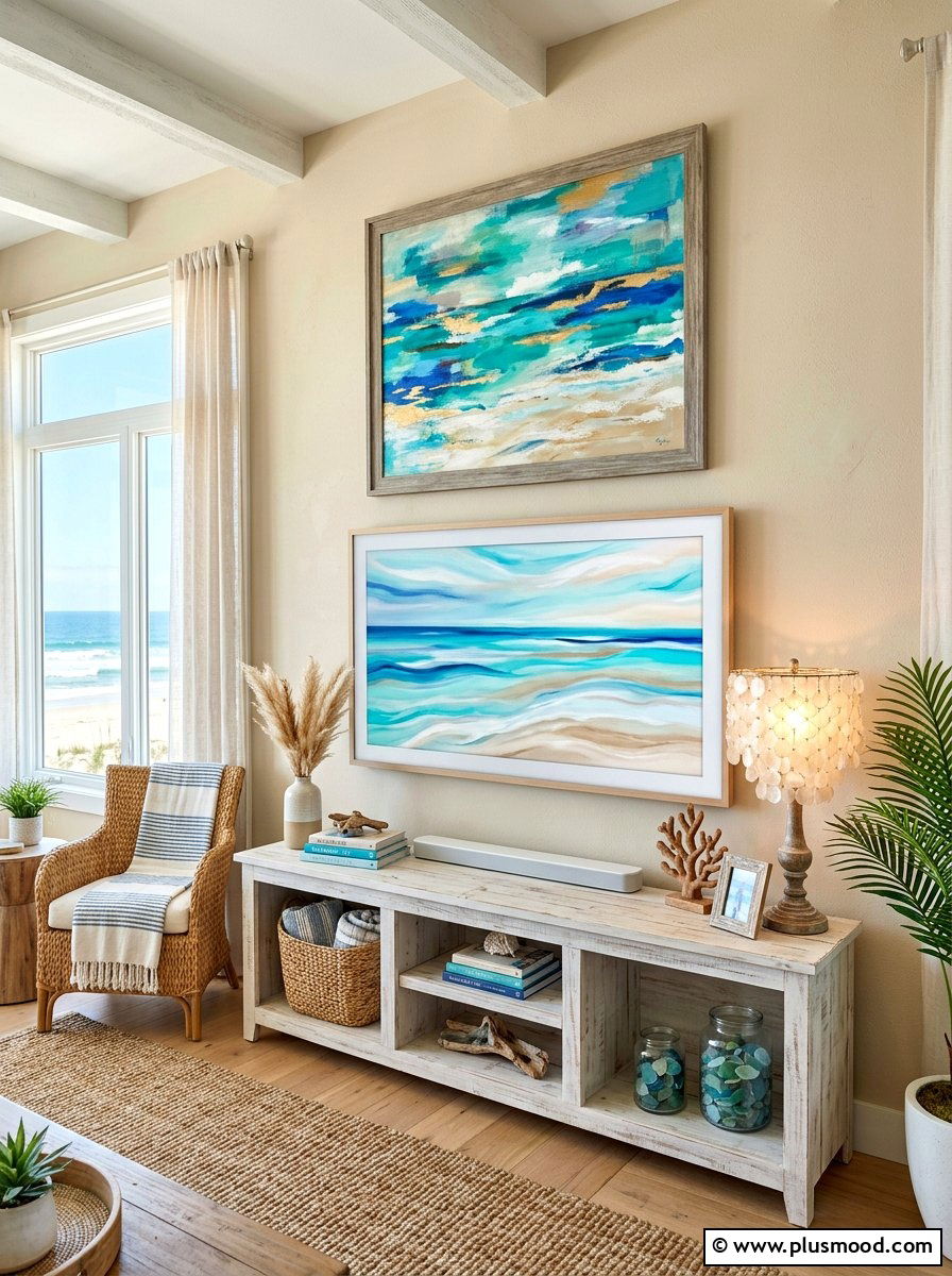 Beach house tv wall - 25 summer TV wall decor ideas