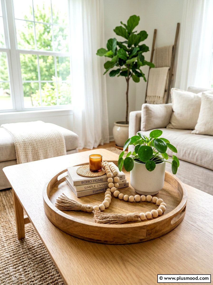 Beaded tray styling - 25 summer tray decor ideas for living room