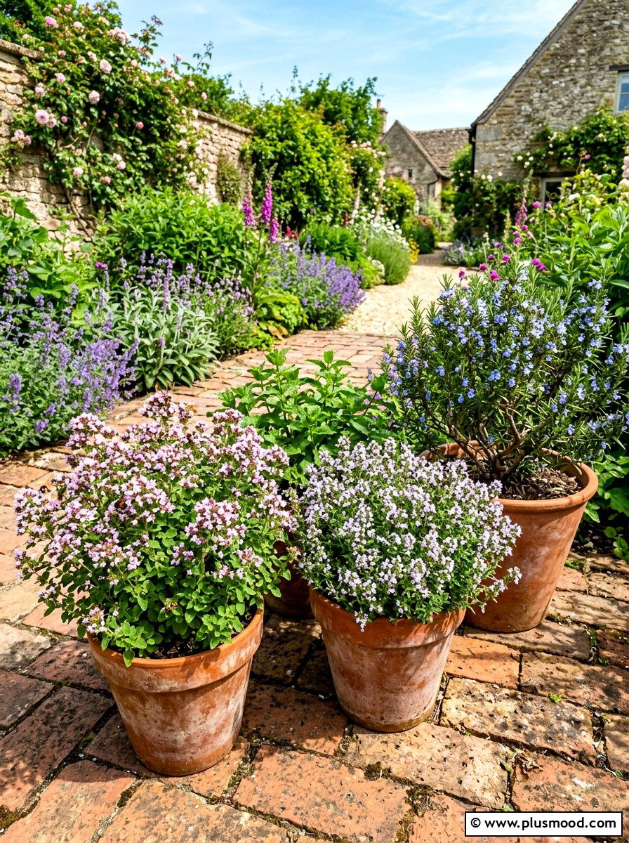 Bee Friendly Herb Garden - 25 summer pollinator garden ideas