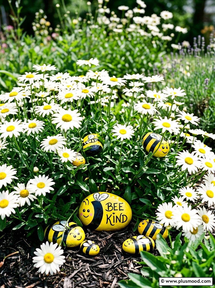 Bee Kind Painted Rock - 25 painted rock ideas with quotes
