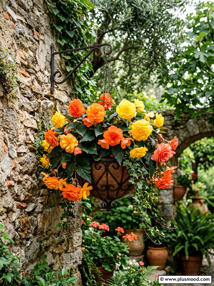 Begonia Hanging Basket - 25 summer hanging basket ideas for summer