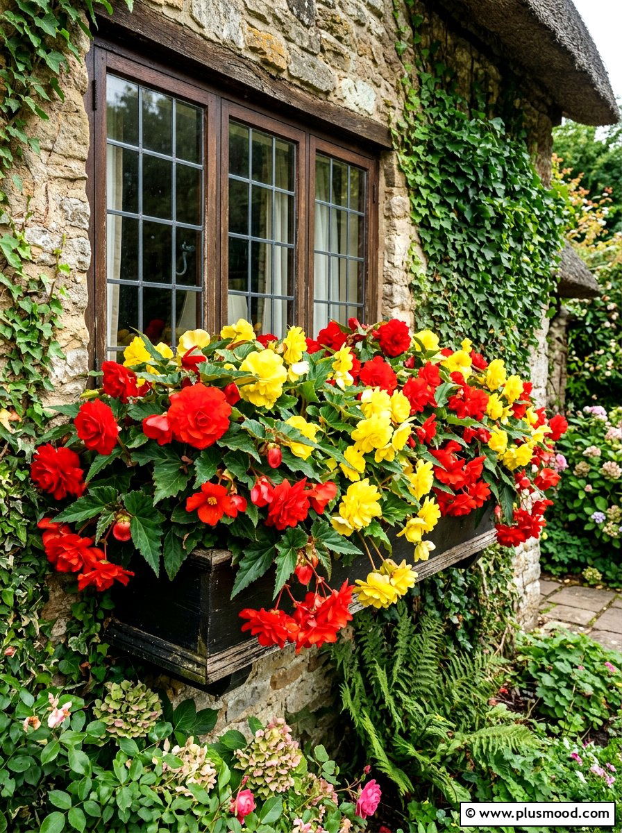 Begonia Window Box - 25 summer window box ideas for curb appeal